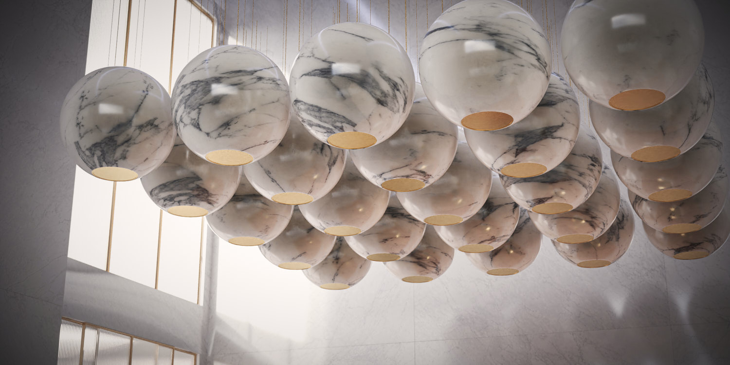 Carrara — translucent marble texture illuminated